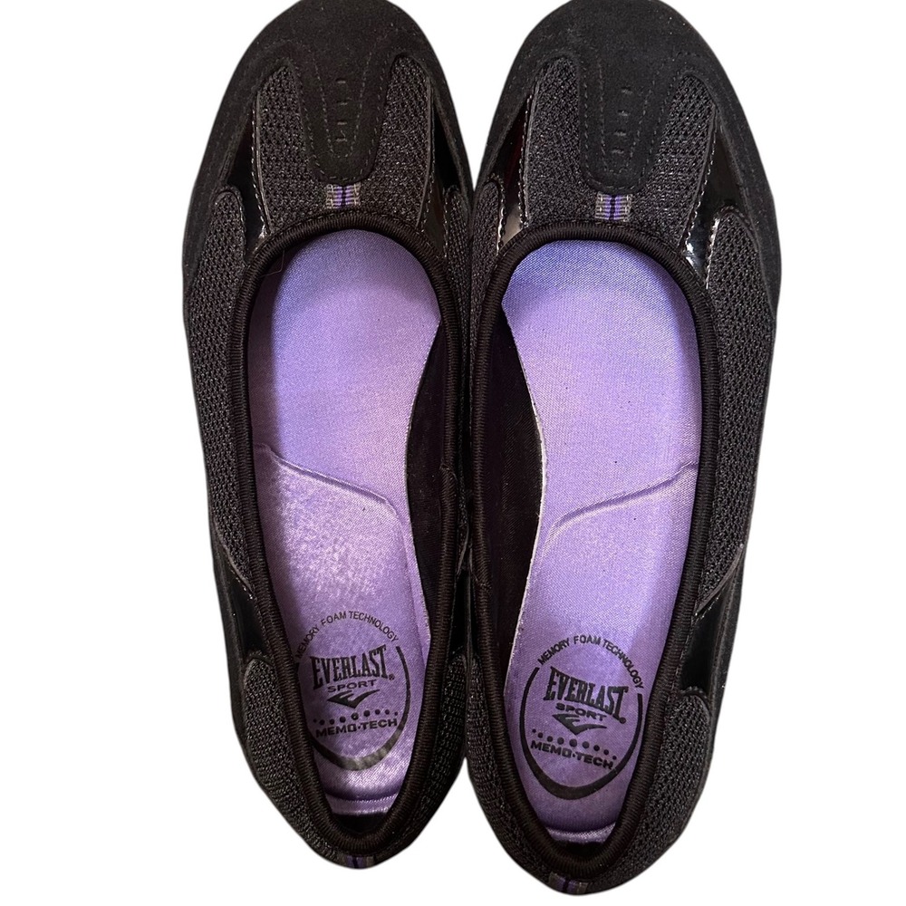 Everlast Sport Lillian Walking Shoes Women 8.5 Black Purple Excellent Memo Tech